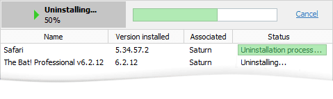 ネットワーク経由でプログラムをアンインストールする